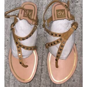 Dolce vita women’s strappy sandals studded tan size 8